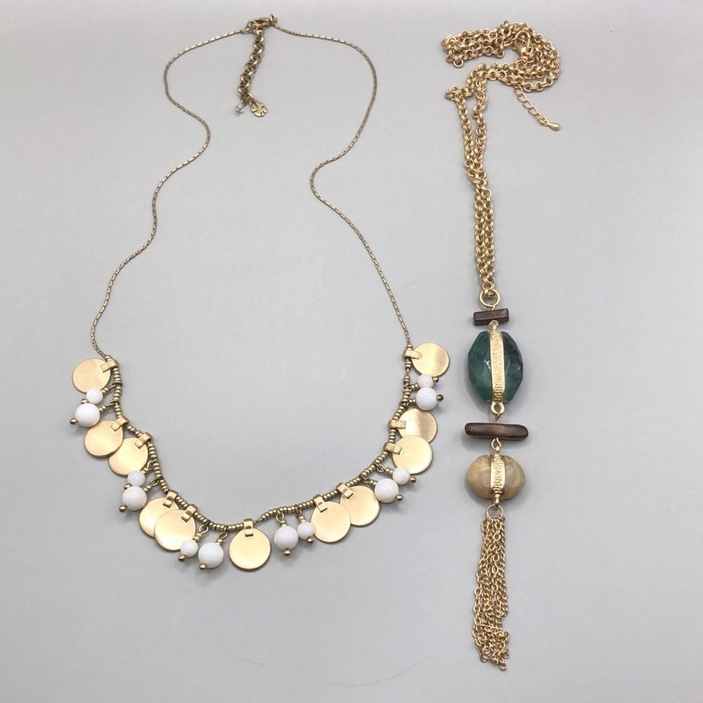 Curated bundle Lucky Brand + Boho Style Layered Statement Look Necklaces